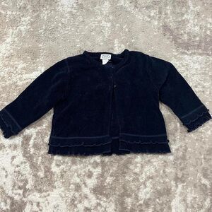 Y2K Talbots Girl's Navy Cardigan 18-24 months